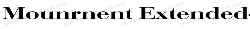 Mounrnent Extended字体转换